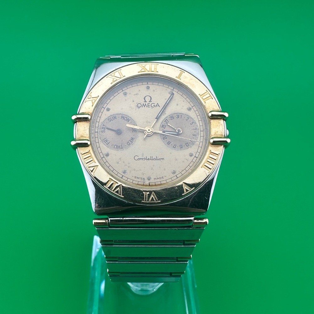 Super Rare Vintage Omega Constellation Two-Tone Watch 33mm